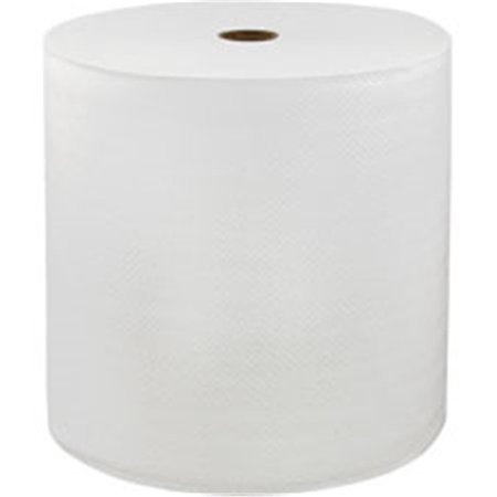 BEDDING BEYOND 7 in. x 850 ft. Locor Hard Wound Roll Towels, White BE2656168